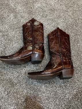 Lucchese Classics Handmade Brown Leather Western Cowboy Boots